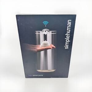 Simplehuman 10oz Foam Sensor Pump Dispenser Rechargeable, Stainless Steel | NEW